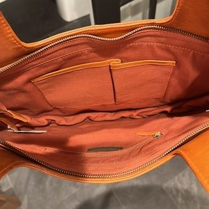 New with tags Julien Leather Tote bag in brown. Unused. Anthropologie